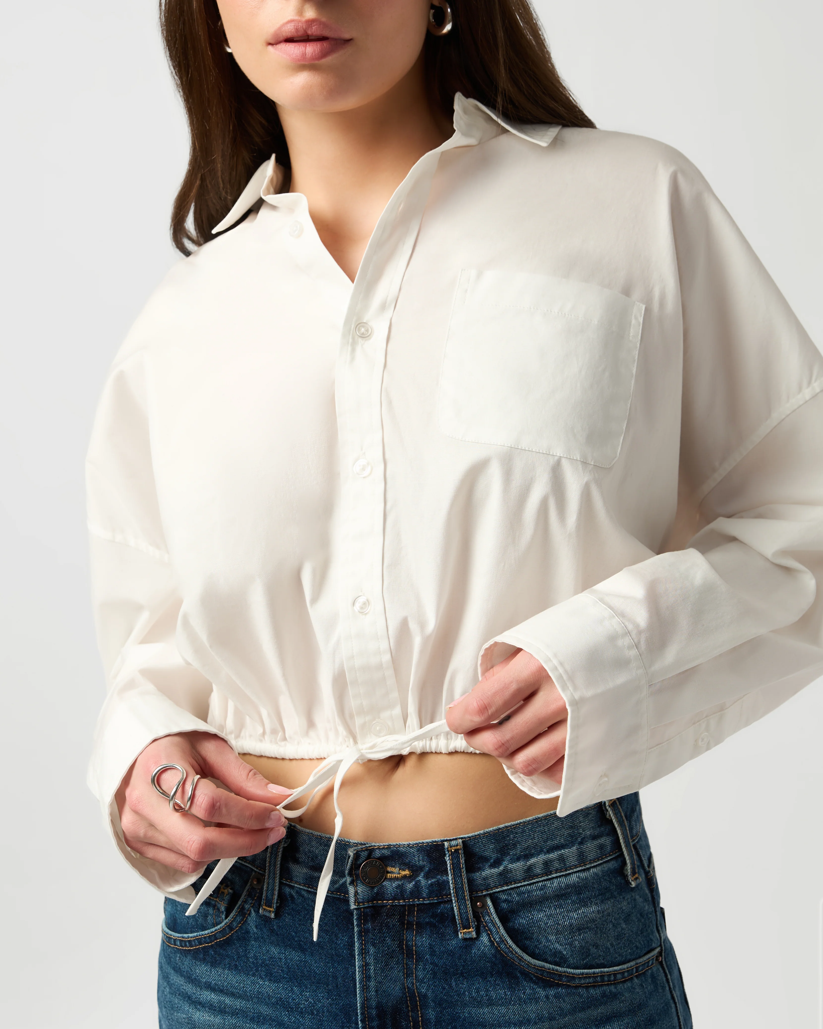 Bubble Button Up Poplin Shirt - Image 5