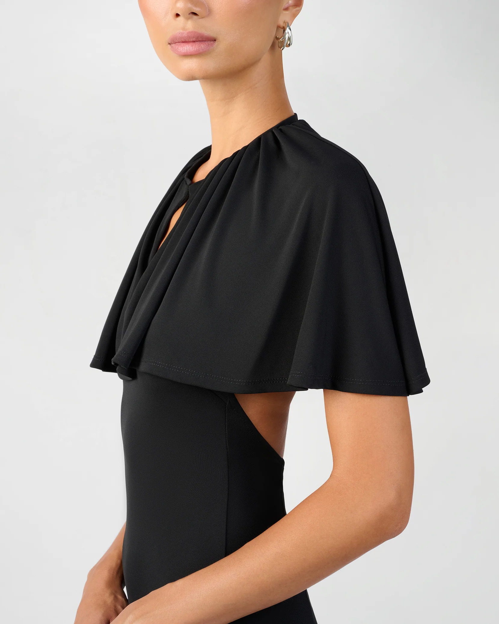 Cape Midi Dress - Image 5