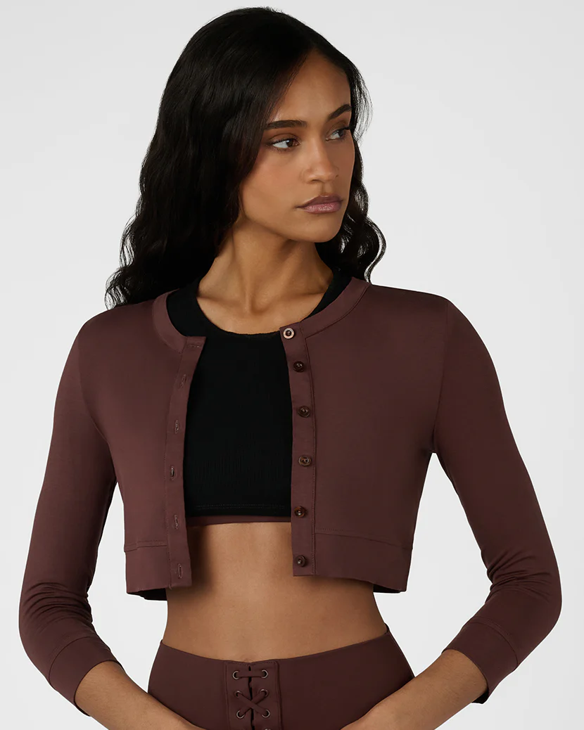 Cropped Button Up Cardigan - Image 5