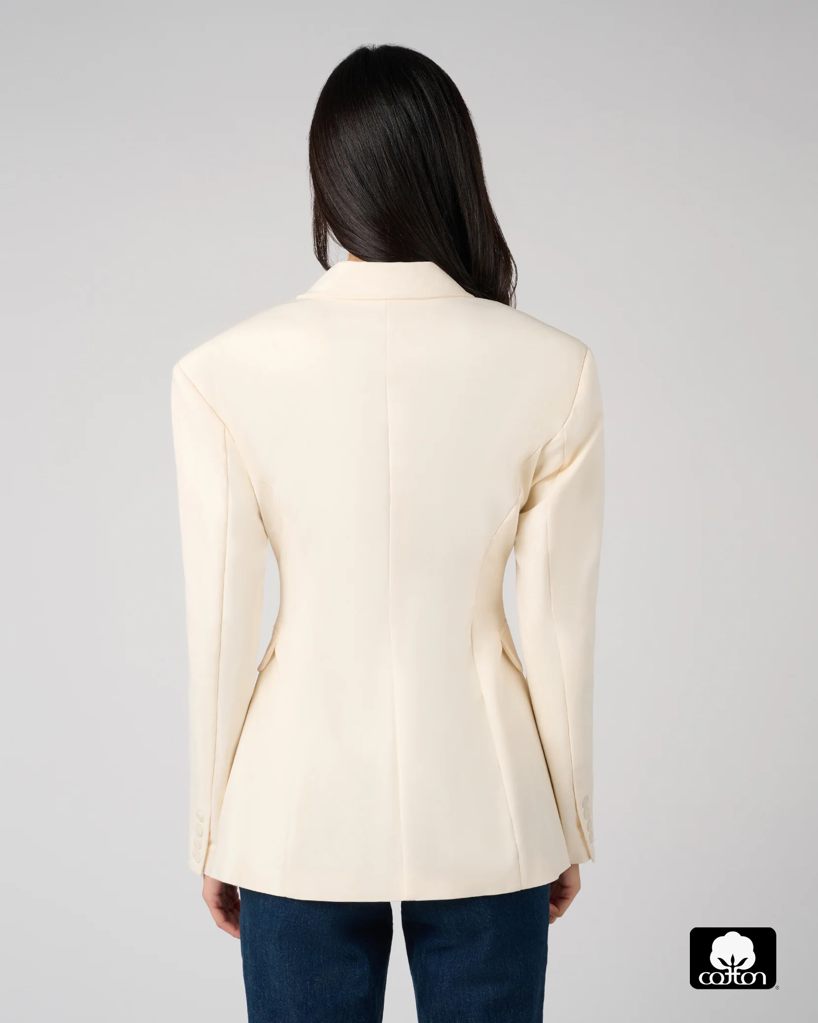 Double Breasted Cinched Waist Blazer - Image 6