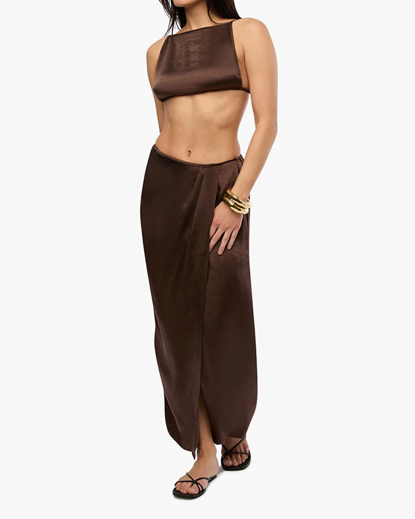 Draped Front Midi Skirt - Image 3