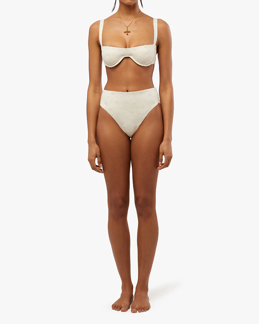 High Rise Eyelet Bikini Bottom - Image 7